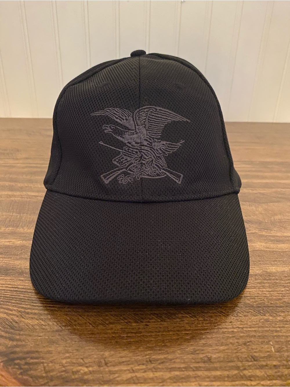 NRA Black Mesh Baseball Cap with Embroidered Eagle Logo - OSFM